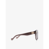 LOEWE trapeze acetate sunglasses with gold hardware (British brand)