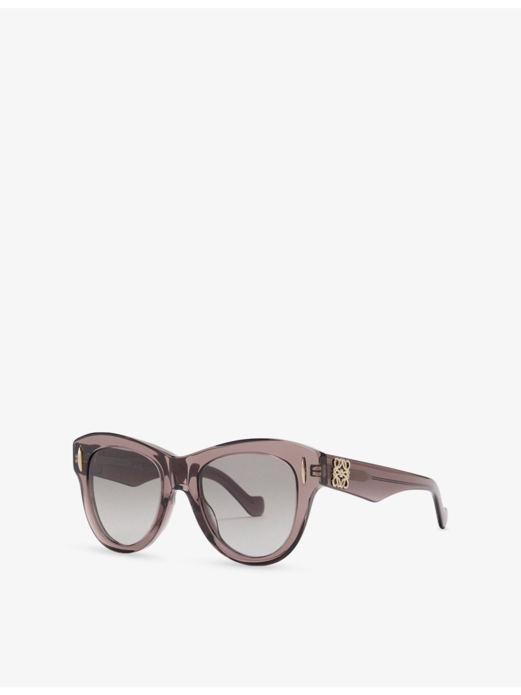 LOEWE trapeze acetate sunglasses with gold hardware (British brand)