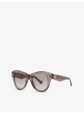 LOEWE trapeze acetate sunglasses with gold hardware (British brand)