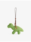 Coach raffia dinosaur bag charm with gold-tone hardware, UK version