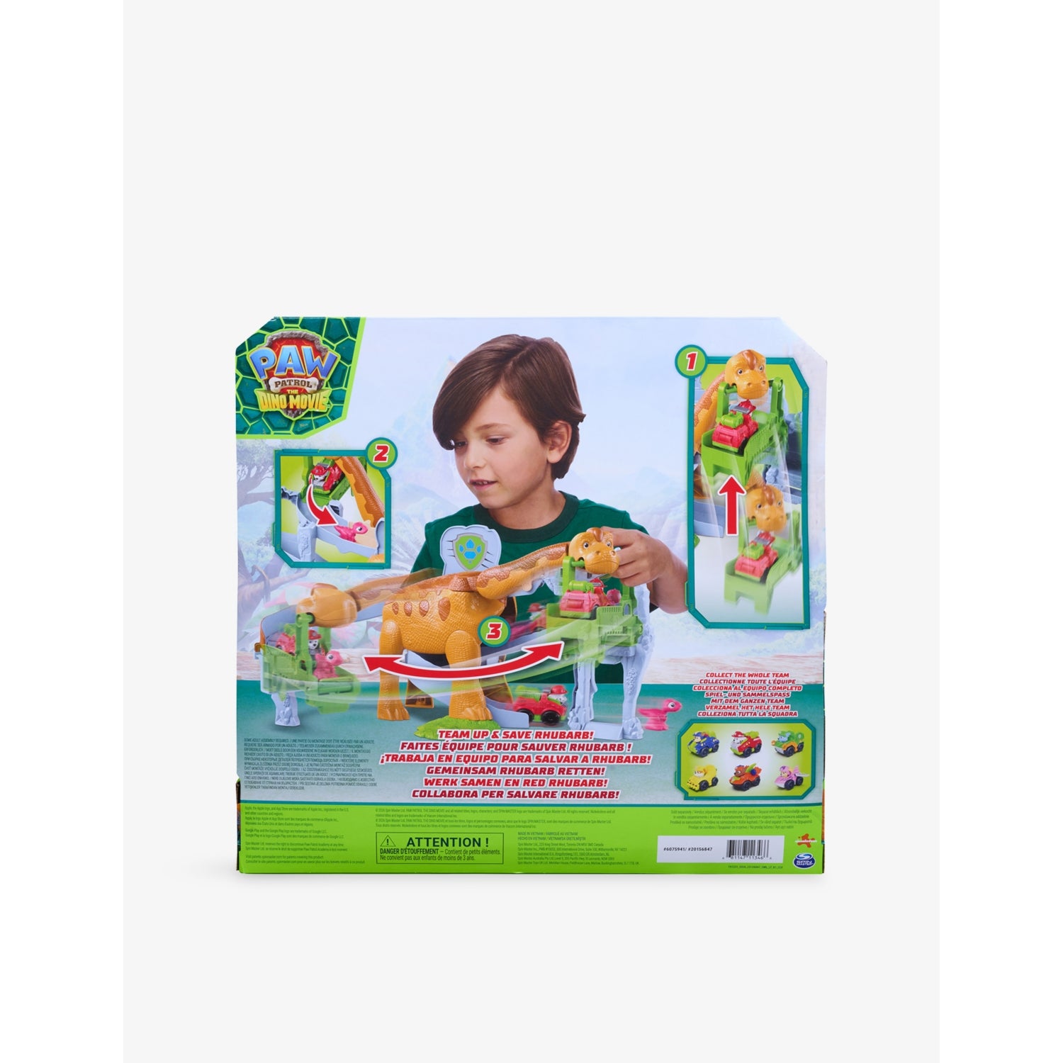 Paw Patrol Dino Lift & Roar playset with Marshall figure, UK version