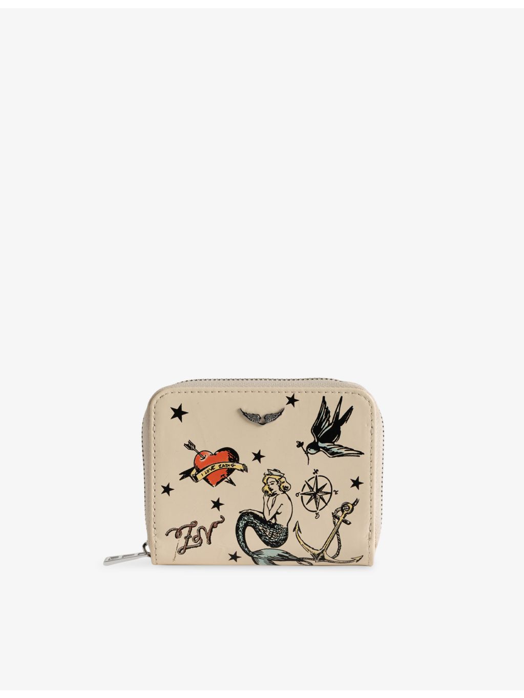 Zadig&Voltaire mini tattoo leather purse 11x8.5cm, UK version