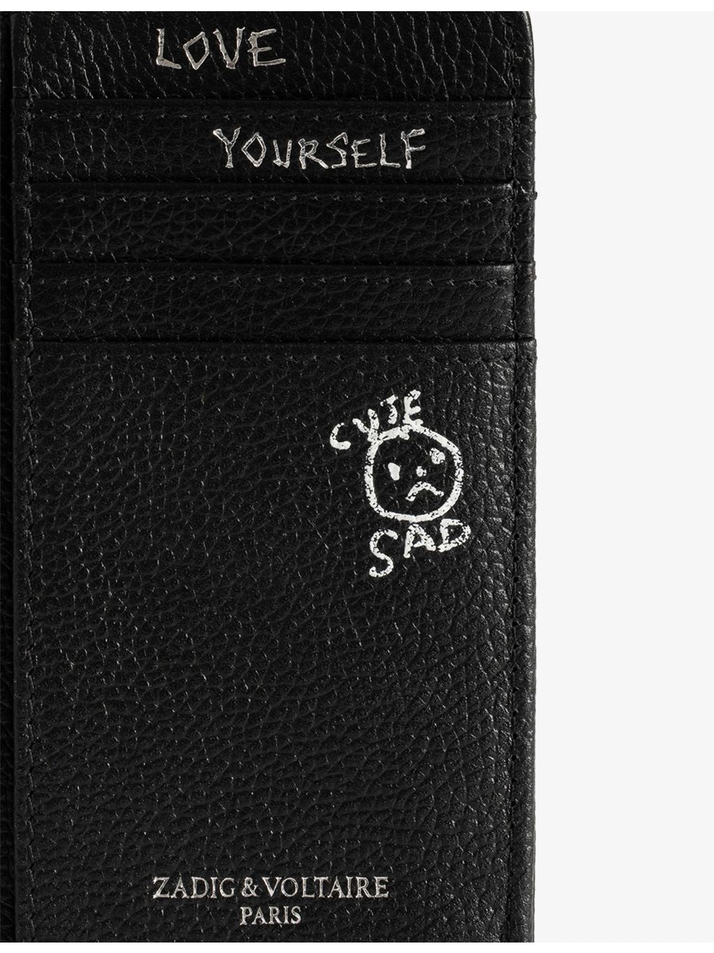 Zadig&Voltaire ZV Arty leather cardholder with four card slots (British brand)