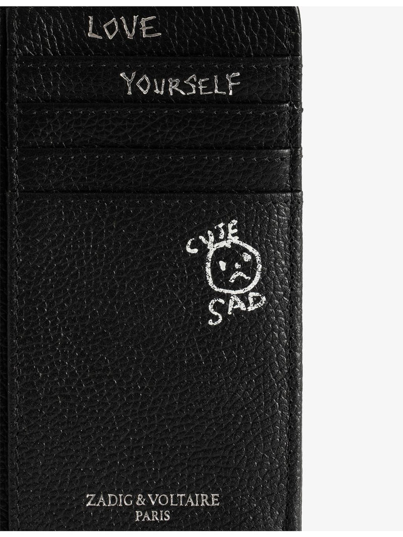 Zadig&Voltaire ZV Arty leather cardholder with four card slots (British brand)