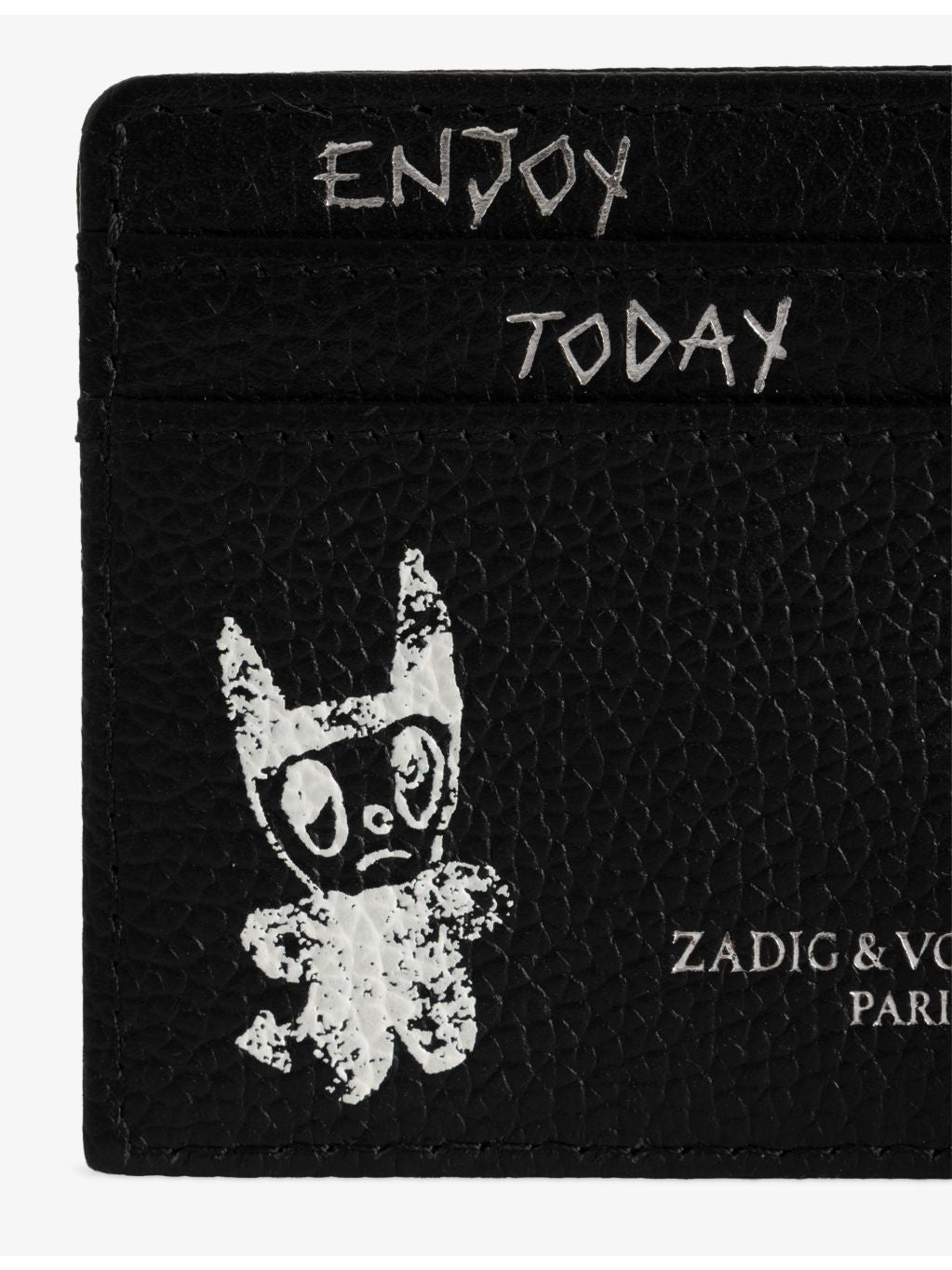 Zadig&Voltaire leather cardholder with tag print - British product