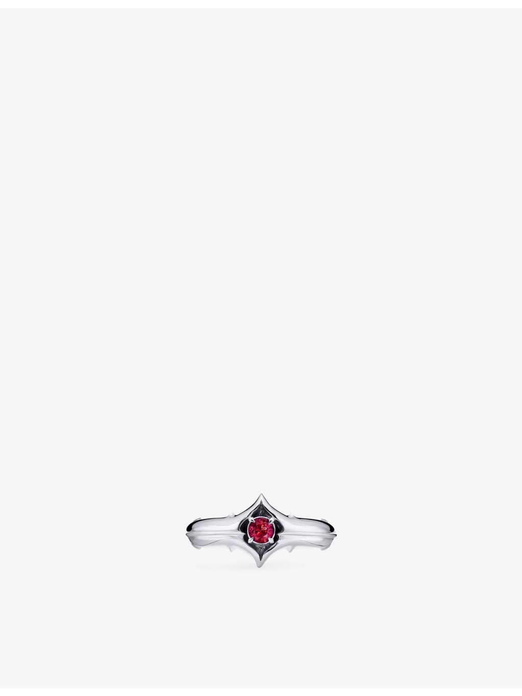 Alex Moss ring 14ct white gold 0.20ct ruby, imported from the UK