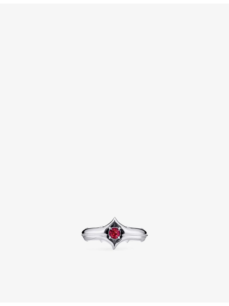 Alex Moss ring 14ct white gold 0.20ct ruby, imported from the UK