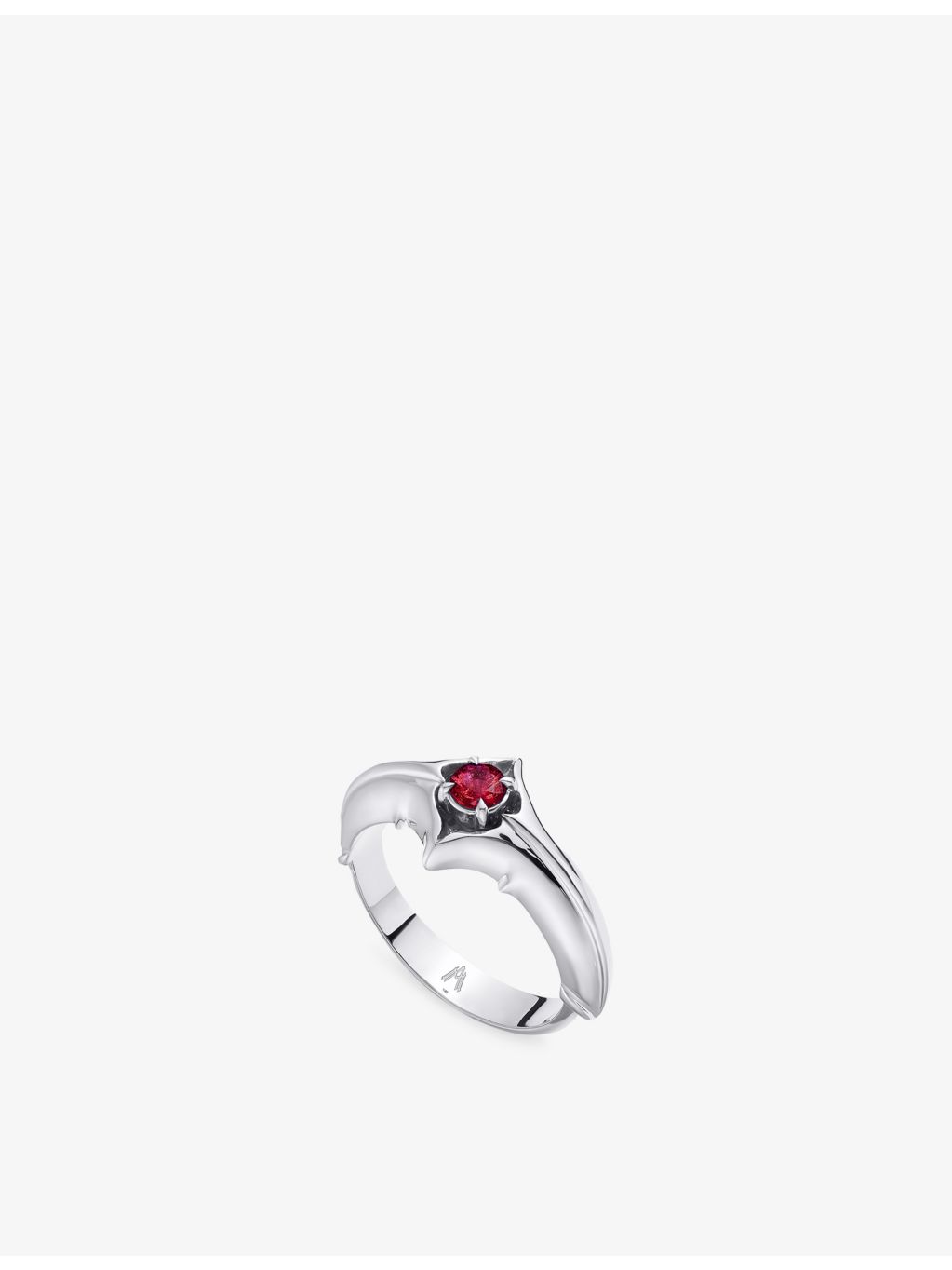 Alex Moss ring 14ct white gold 0.20ct ruby, imported from the UK