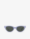 IZIPIZI cat-eye acetate sunglasses with grid pattern, UK version