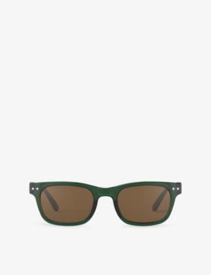 IZIPIZI Bay rectangle-frame acetate sunglasses, imported from the UK