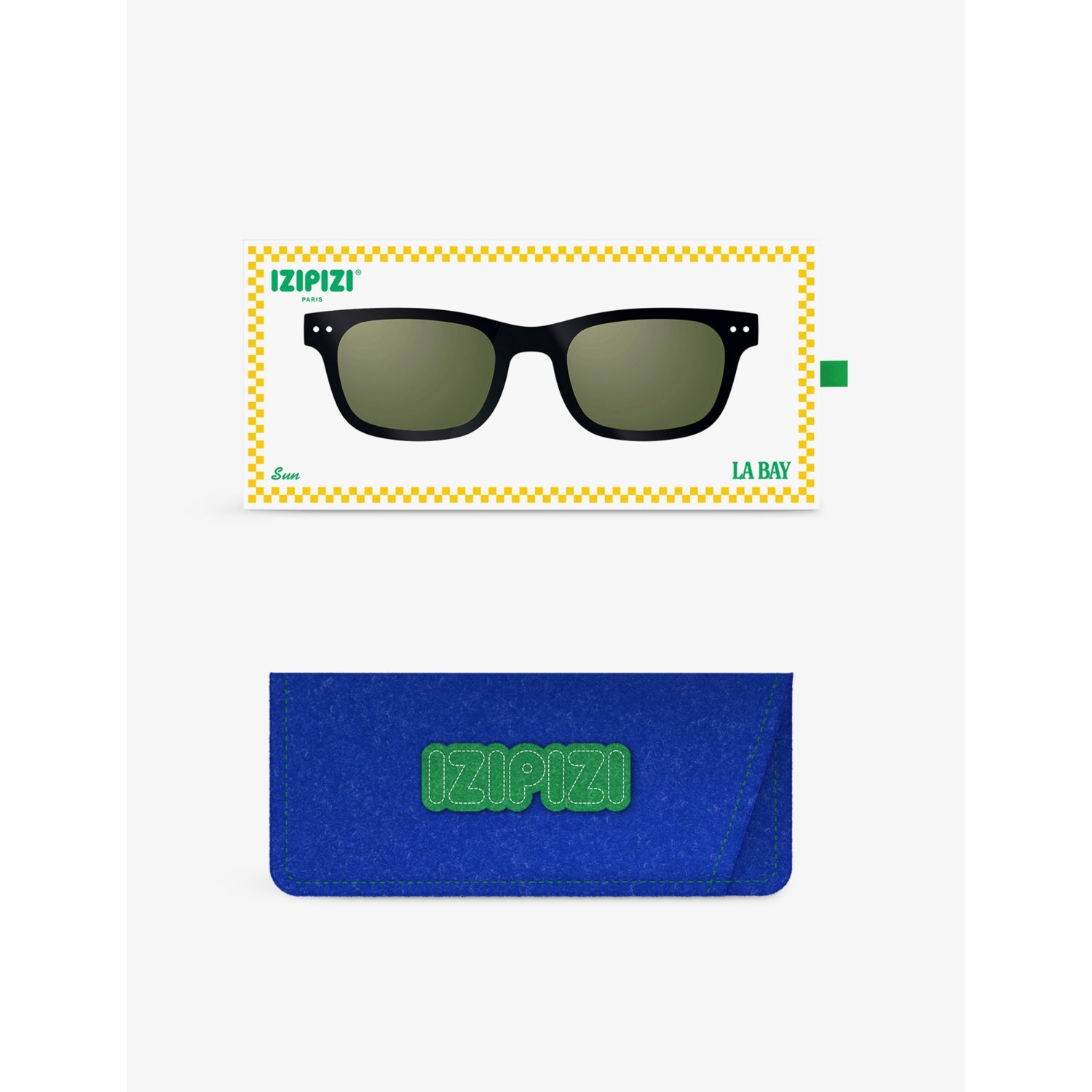 IZIPIZI Bay rectangle-frame acetate sunglasses, imported from the UK