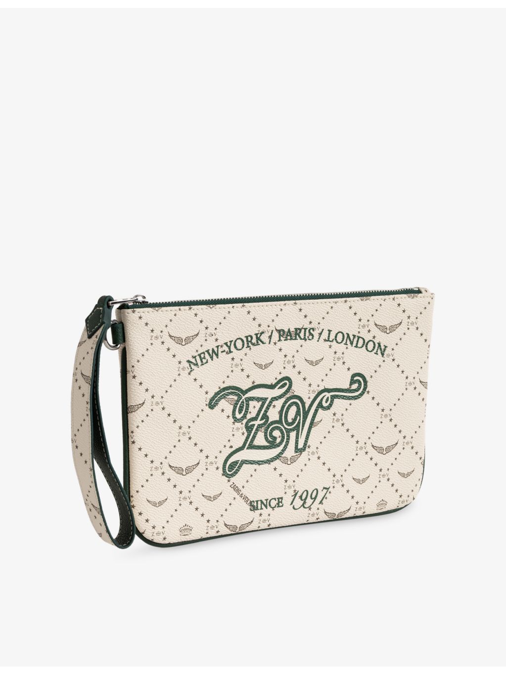 Zadig&Voltaire Tennis faux-leather pouch with wrist strap, UK version