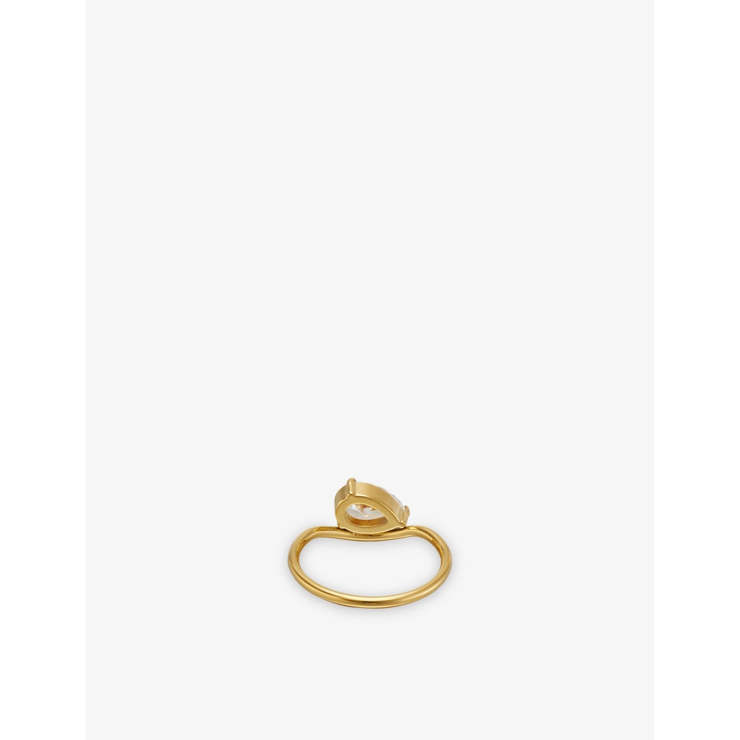 Indigolune Pia platinum plated stainless steel ring, UK version