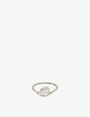 Indigolune Pia Platinum Plated Stainless-Steel Ring