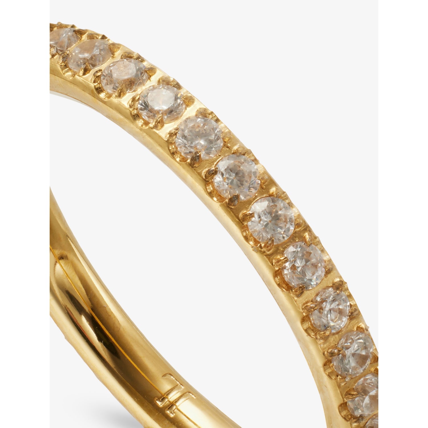 Indigolune Eterna 18ct gold plated ring with cubic zirconia, UK version