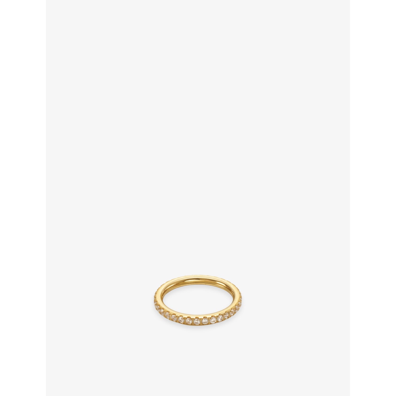 Indigolune Eterna 18ct gold plated ring with cubic zirconia, UK version