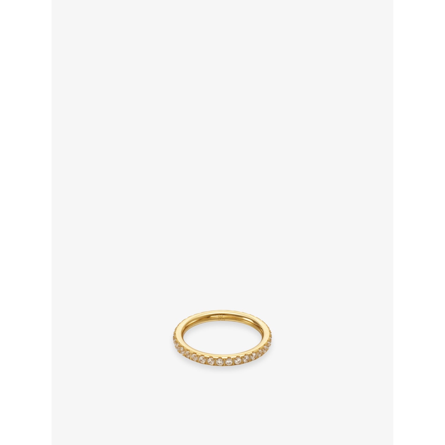 Eterna 18ct Gold Plated Stainless Steel Ring - GOLD - XXXS