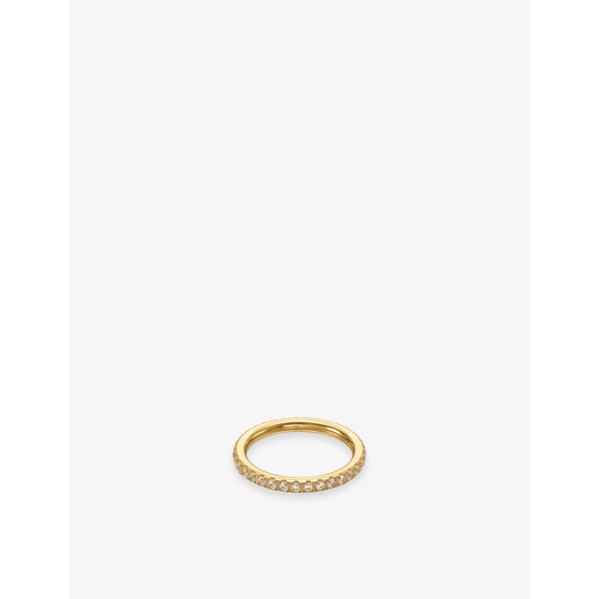 Eterna 18ct Gold Plated Stainless Steel Ring - GOLD - XXXS