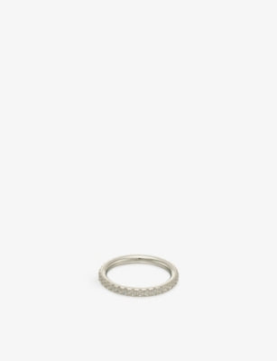Indigolune Eterna 18ct gold plated ring with cubic zirconia, UK version