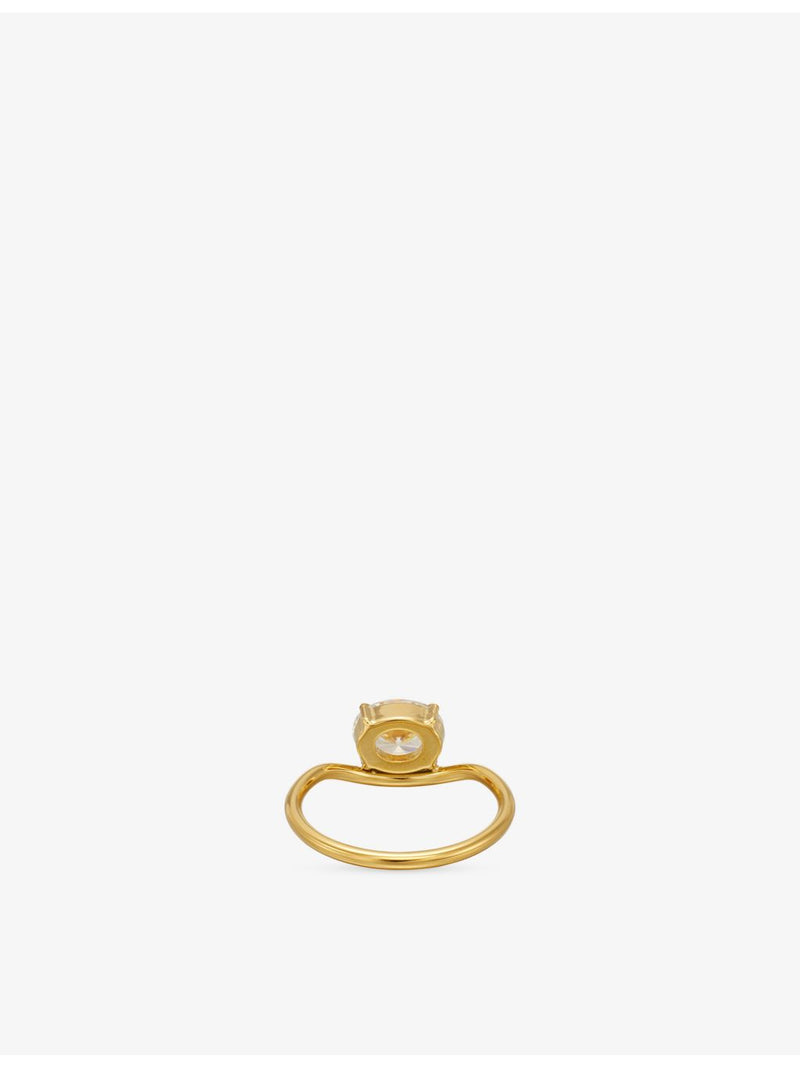 Indigo Lune Gia ring 18ct gold-plated stainless steel, imported from the UK