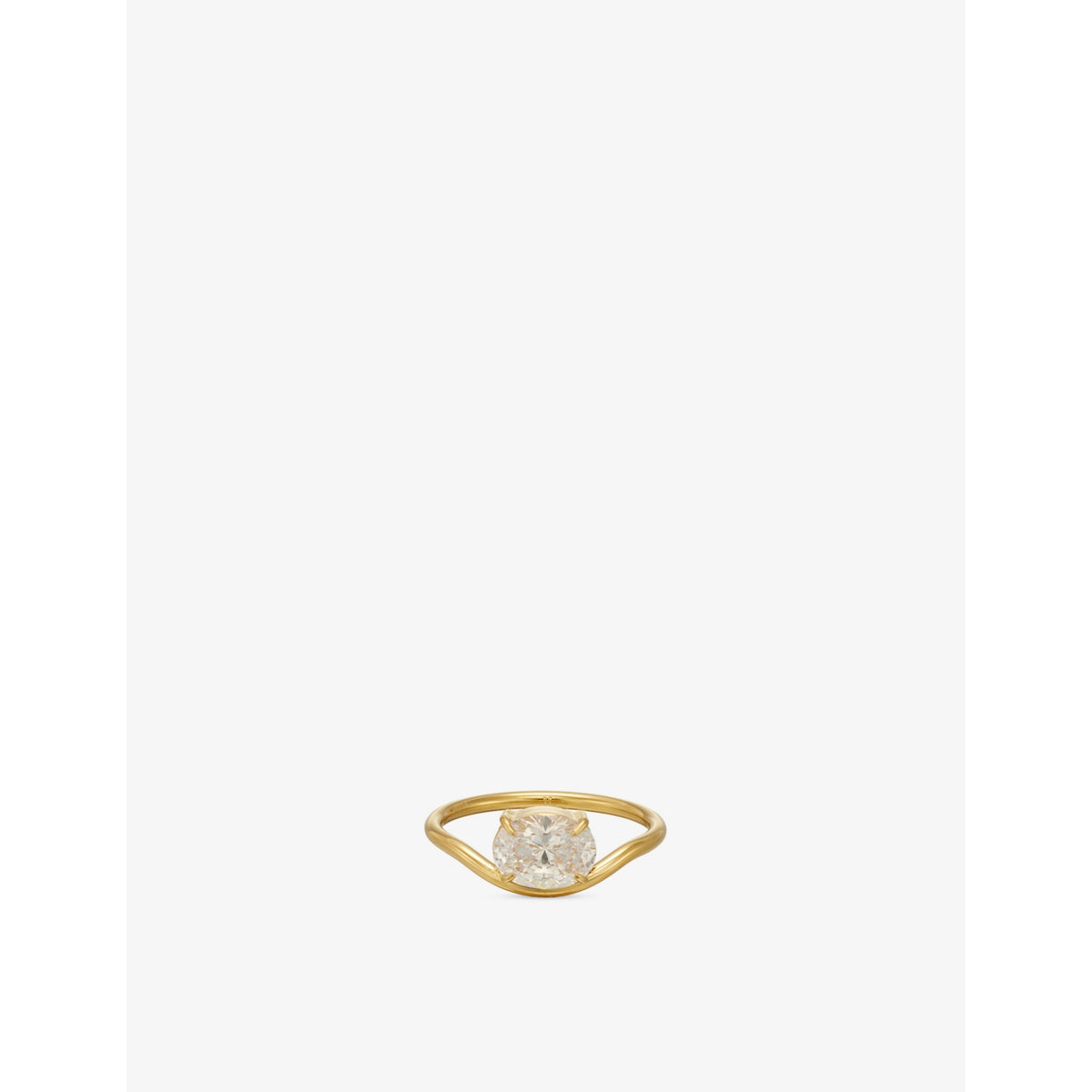 Gia 18ct Gold-Plated Stainless-Steel and Cubic-Zirconia Ring - XXXS