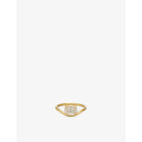 Gia 18ct Gold-Plated Stainless-Steel and Cubic-Zirconia Ring - XXXS