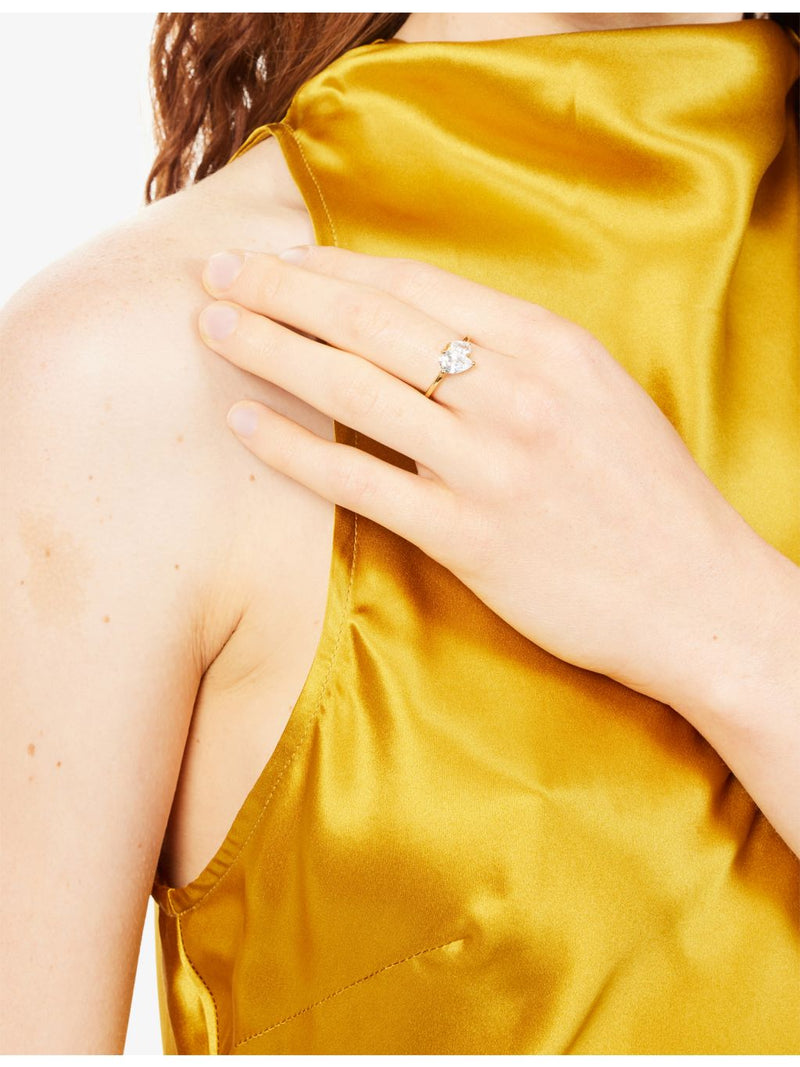 Indigolune Leesha 18ct gold plated ring (British brand)