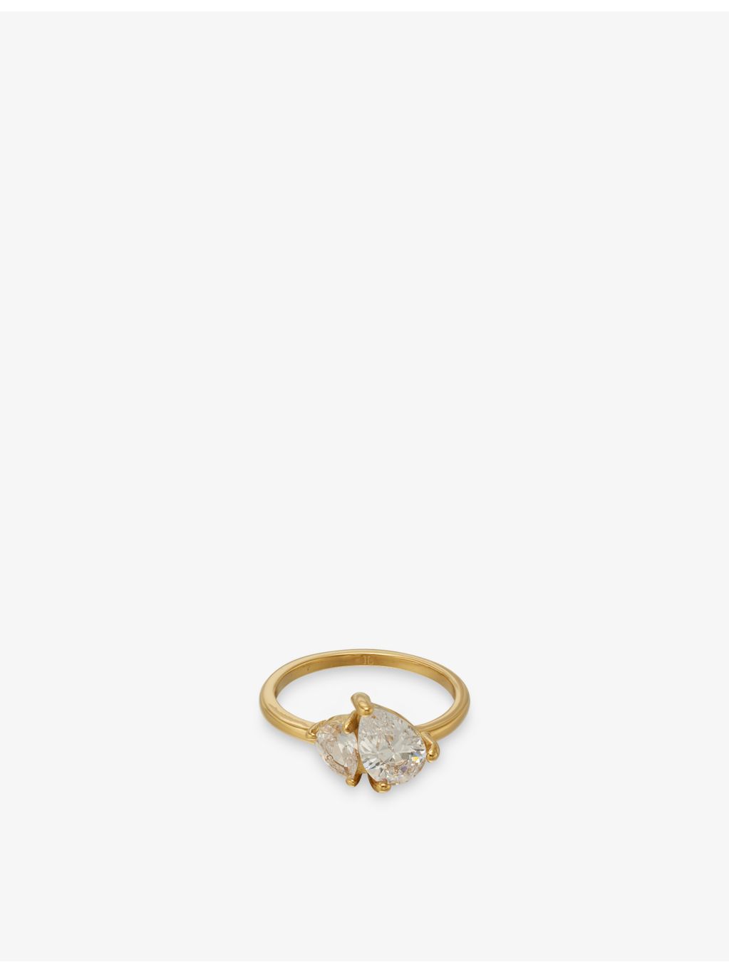 Indigolune Leesha 18ct gold plated ring (British brand)