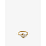 Leesha 18ct Gold Plated Stainless-Steel And Cubic Zirconia Ring - XXS