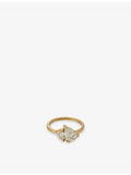 Indigolune Leesha 18ct gold plated ring (British brand)