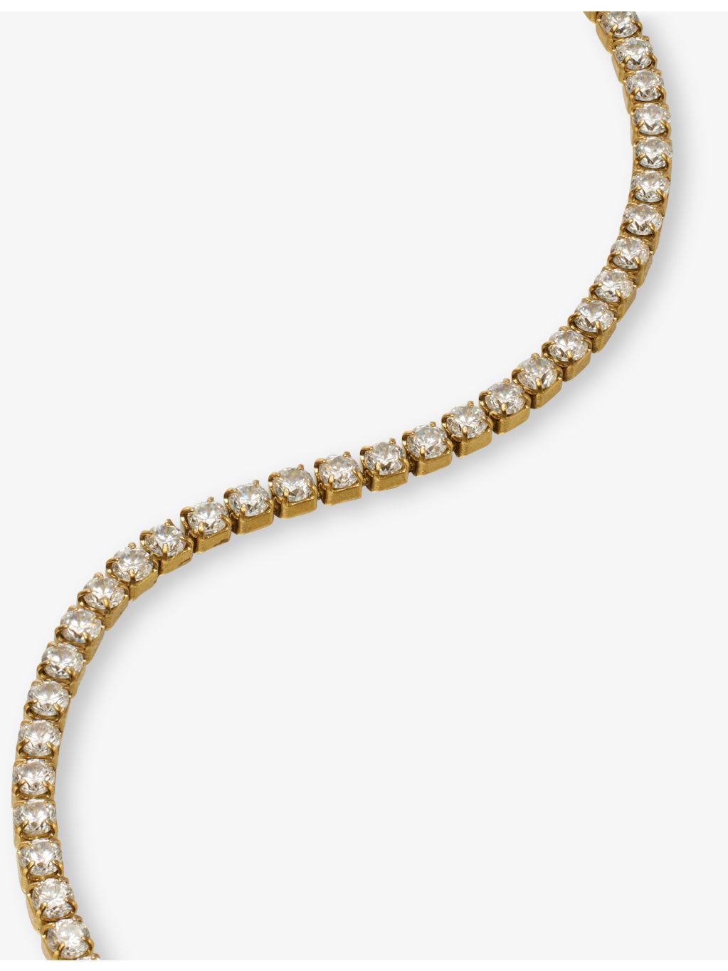 Indigo Lune gold plated crystal tennis bracelet, imported from the UK