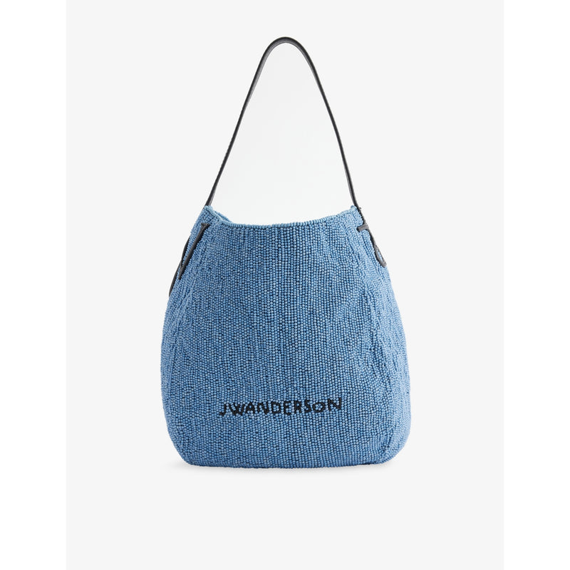 Beaded Small Bulb Bag - BLUE