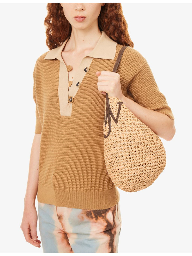 JW Anderson small raffia bag with tie closure - British product
