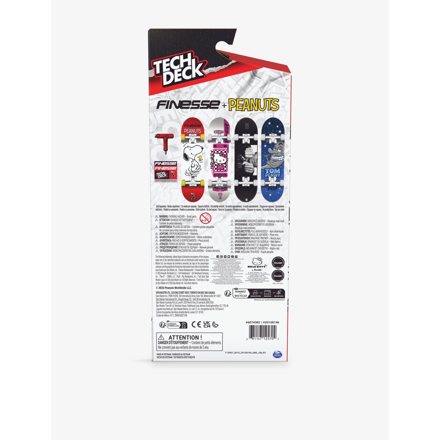 Tech Deck Peanuts handboard 25cm, imported from the UK