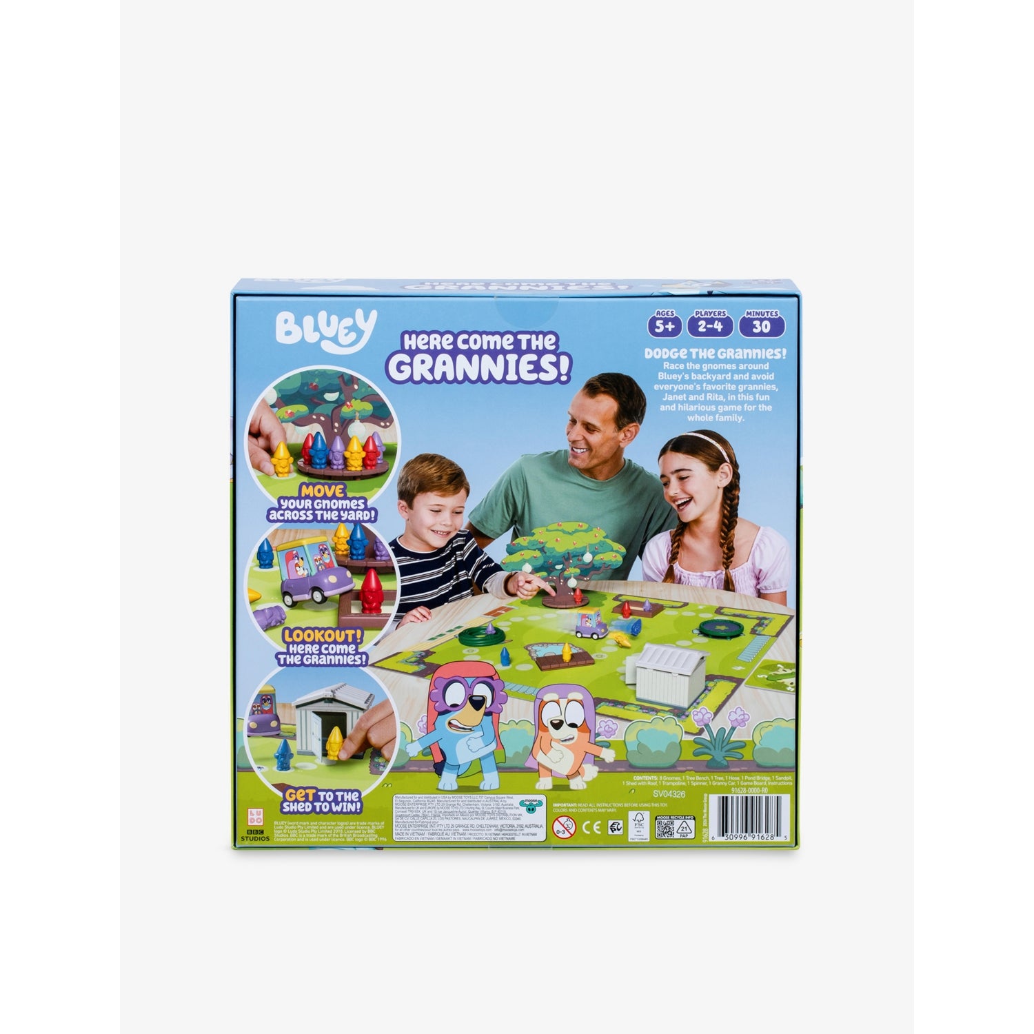 Bluey board game Here Come the Grannies, imported from the UK