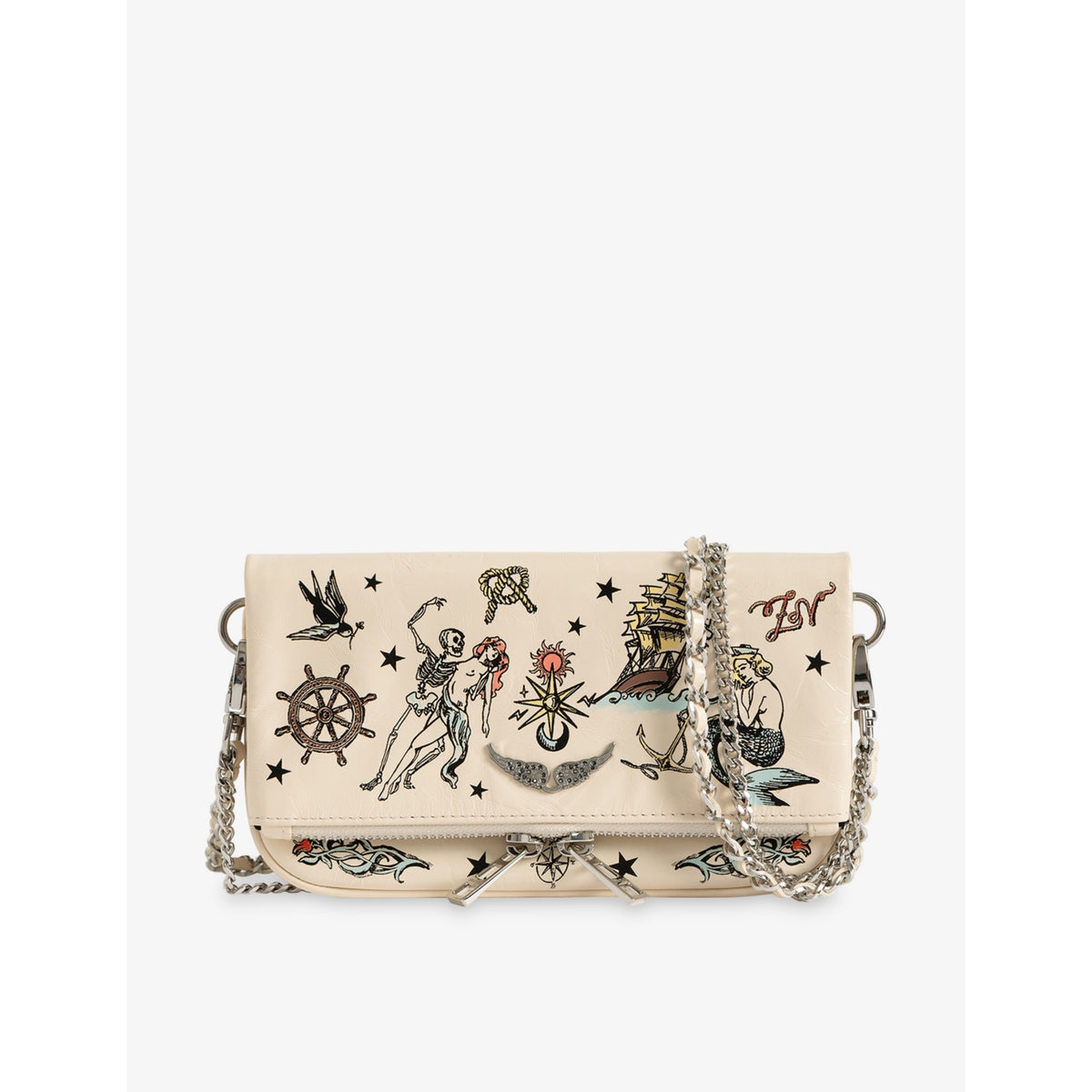 Zadig&Voltaire Rock Mini Tattoo Clutch Bag (British brand)