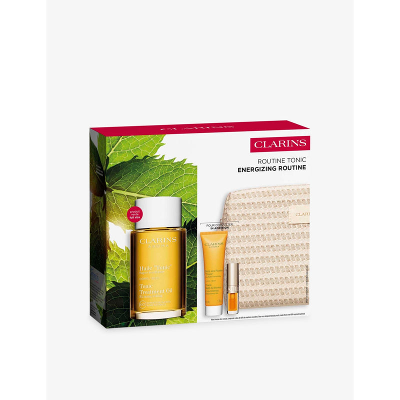 Clarins Energising Routine set with tonic and lip oil - British product