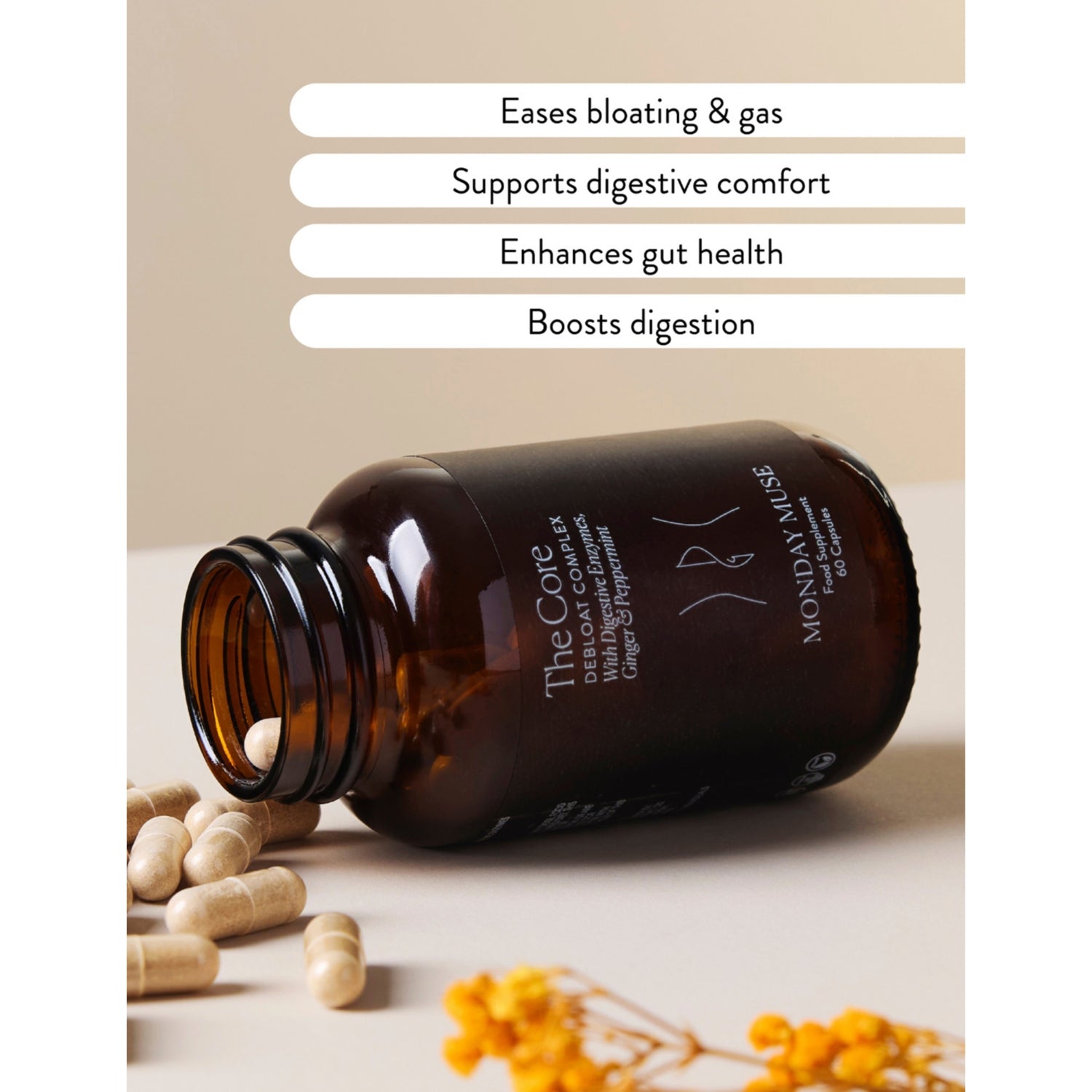 Monday Muse The Core Debloat Complex 60 capsules (British brand)
