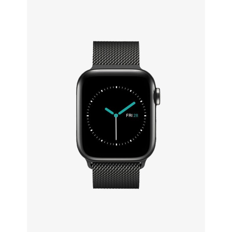 MINTAPPLE Milanese loop Apple Watch strap jet black 40mm (British brand)