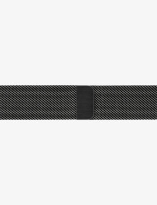 MINTAPPLE Milanese loop Apple Watch strap jet black 40mm (British brand)
