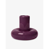 Chunky Earthenware Candle Holder - PURPLE
