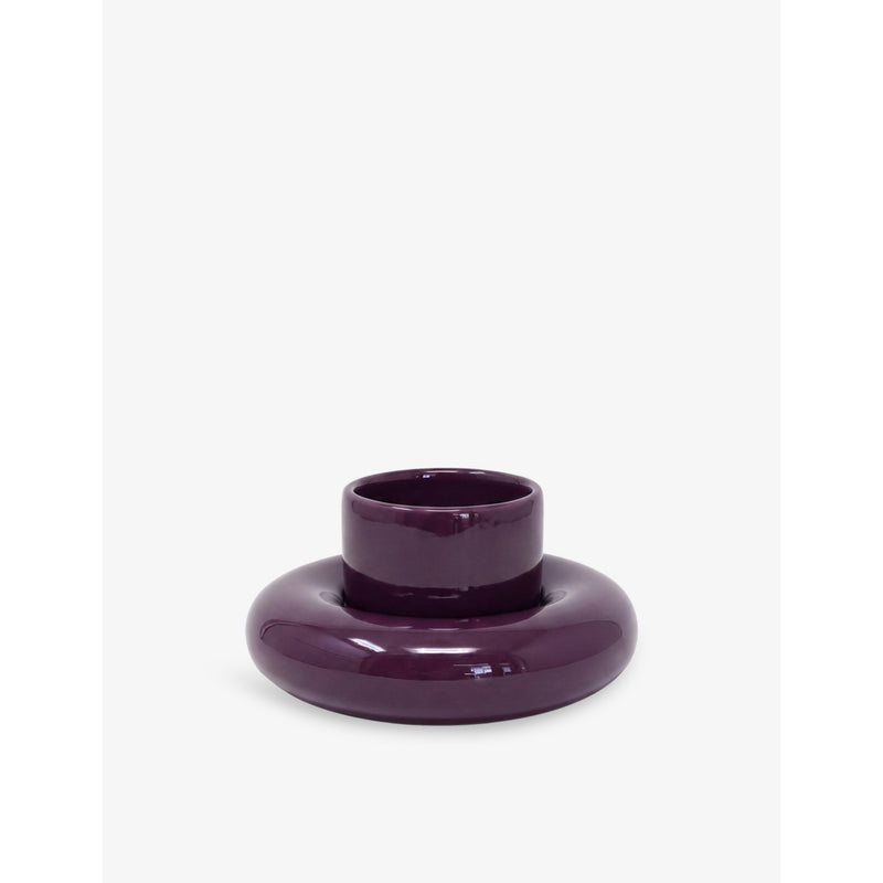 Chunky Earthenware Cup And Saucer - BRIGHT RED