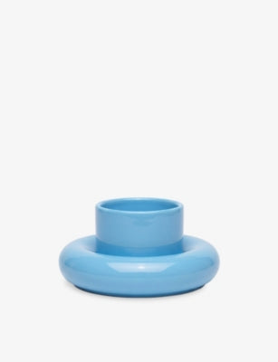 Chunky Earthenware Cup And Saucer - LIGHT BLUE