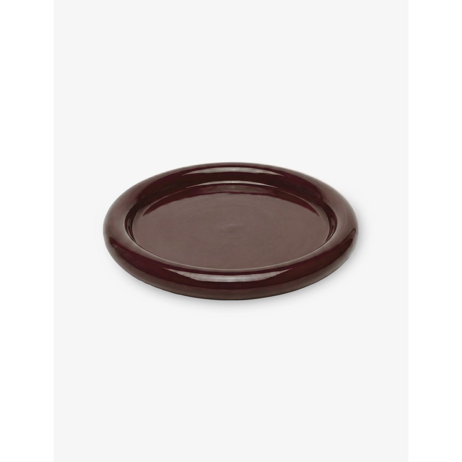 Chunky Earthenware Plate - DARK BROWN