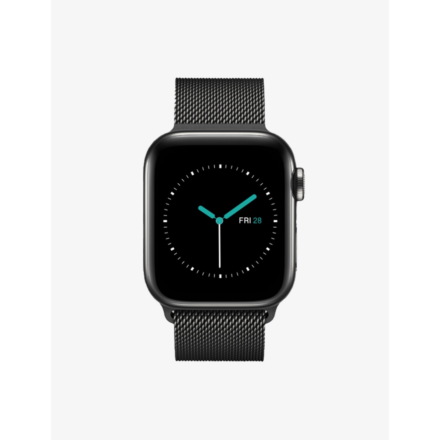 MINTAPPLE Milanese Loop strap jet black 44mm, UK version