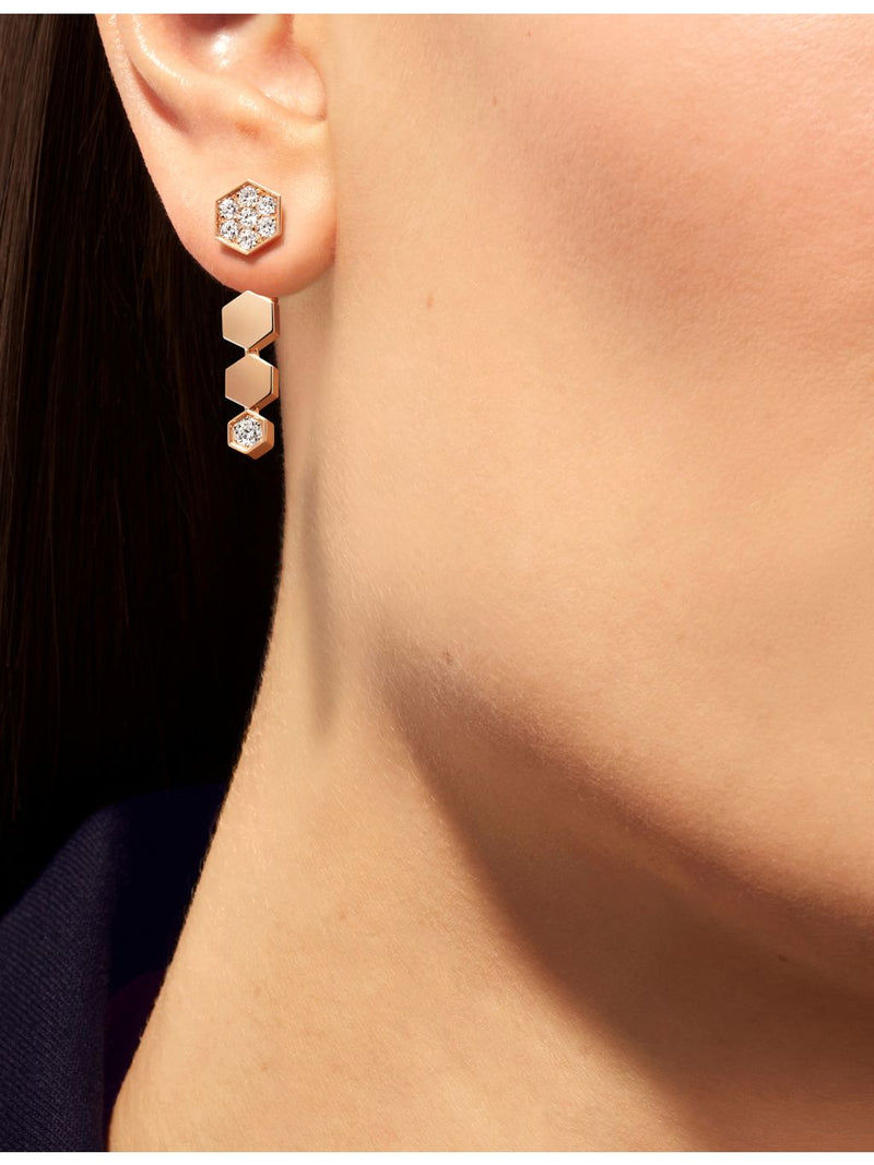 Chaumet Bee de Chaumet rose gold earrings 0.62ct, imported from the UK