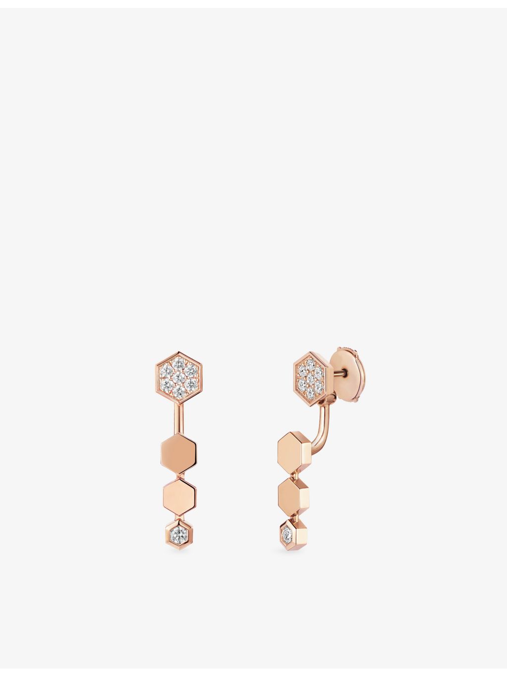 Chaumet Bee de Chaumet rose gold earrings 0.62ct, imported from the UK