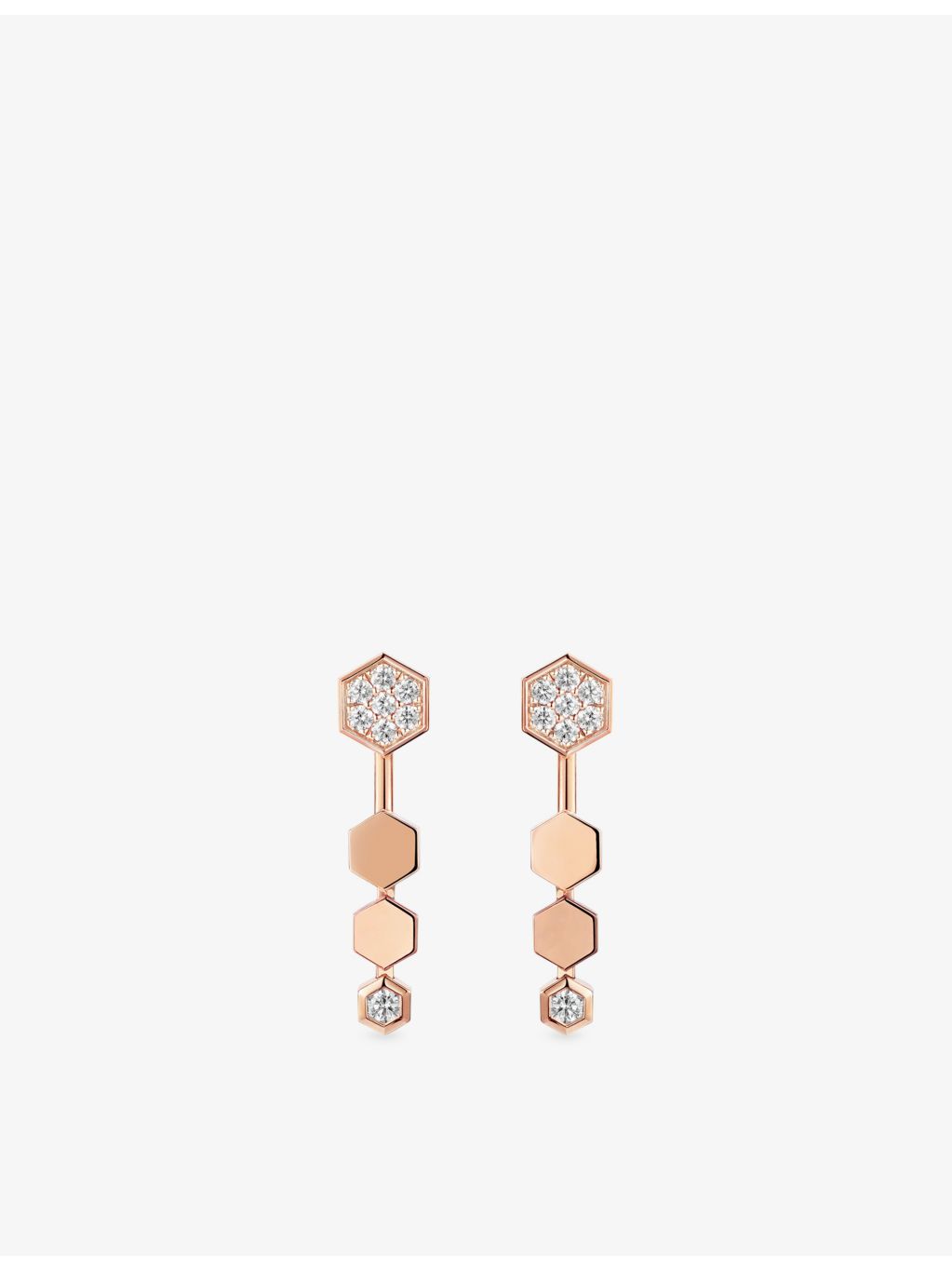 Chaumet Bee de Chaumet rose gold earrings 0.62ct, imported from the UK