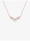 Chaumet Joséphine Aigrette 18ct rose gold diamond pearl pendant necklace - British product