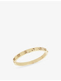 Coach gold-plated brass bracelet with sculpted C logo, imported from the UK